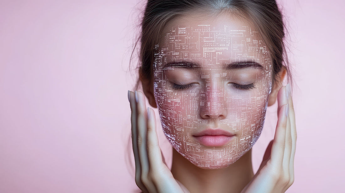 woman with a diagram on her face displaying the somatic triggers