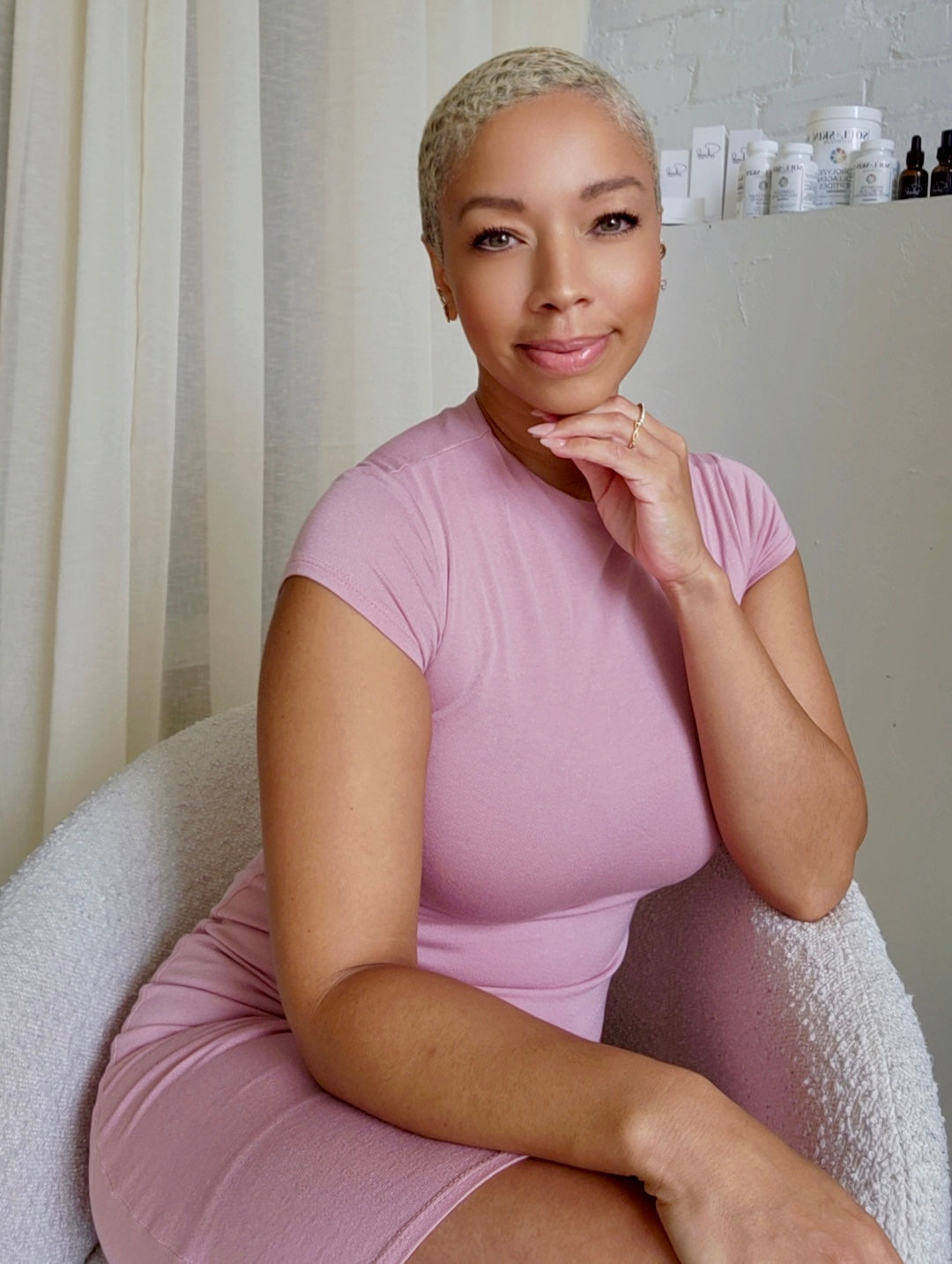 Beautiful image of Nadia Tamara Lee as she represents the Mind-Skin Connection
